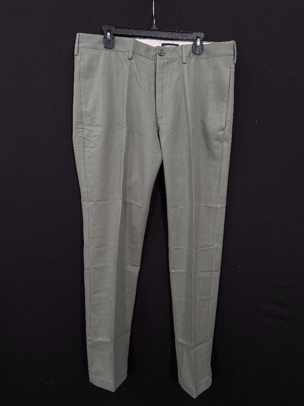 Lands' End Men's Slim Fit Chino Pants Sage Green 37x33 NWOT